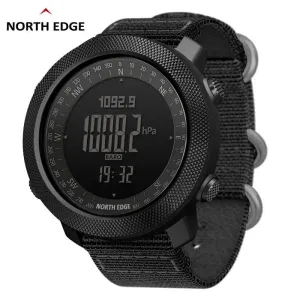 NORTH EDGE Men's Sport Digital watch Compass waterproof 50m Wristband