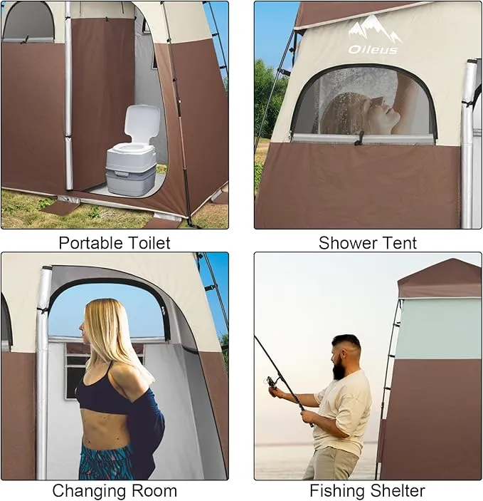 Oileus Pop Up Privacy Tent Portable Shower Tent Beach Changing Room Privacy Tent Camp Toilet Instant Privacy Shelters - Camping Beach Hiking Fishing