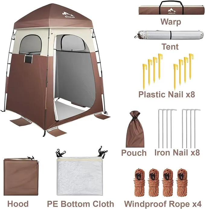 Oileus Pop Up Privacy Tent Portable Shower Tent Beach Changing Room Privacy Tent Camp Toilet Instant Privacy Shelters - Camping Beach Hiking Fishing
