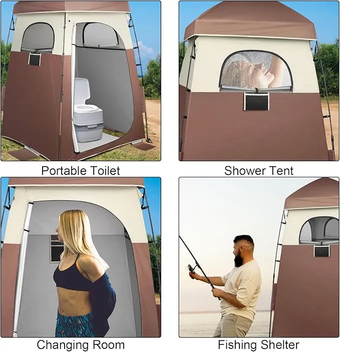 Oileus Pop Up Privacy Tent Portable Shower Tent Beach Changing Room Privacy Tent Camp Toilet Instant Privacy Shelters - Camping Beach Hiking Fishing
