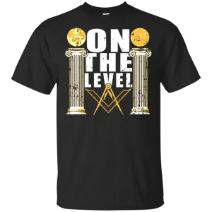 On The Level Columns Pillar Freemason Square & Compass Symbol