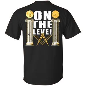 On The Level Columns Pillar Freemason Square & Compass Symbol