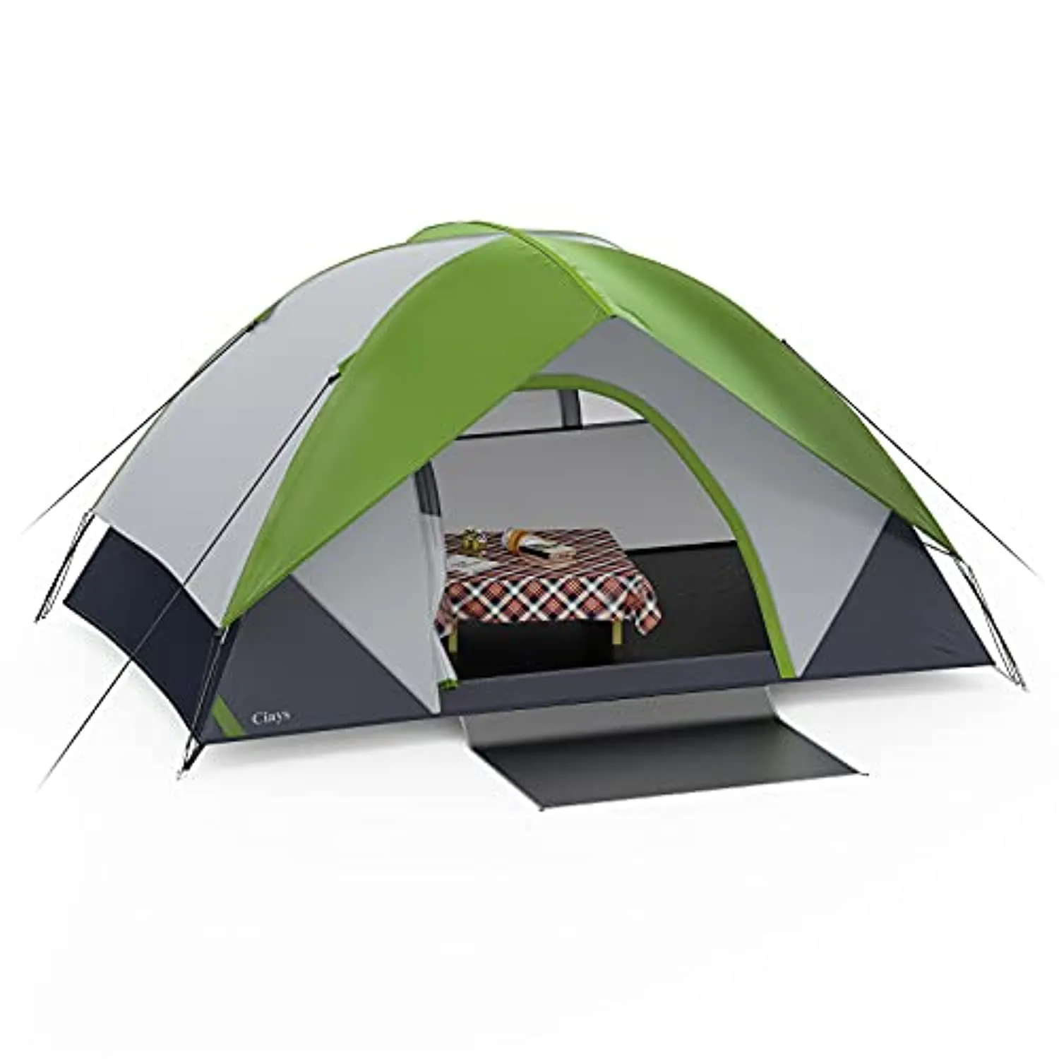 OT QOMOTOP Camping Tent, Waterproof Family Tent with Removable Rainfly and Carry Bag, Lightweight Tent with Stakes for Camping, Traveling, Backpacking, Hiking, Outdoors