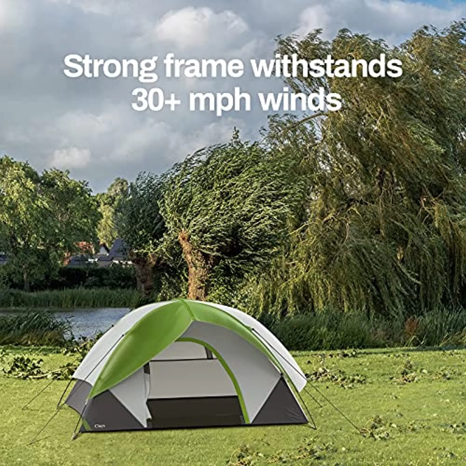 OT QOMOTOP Camping Tent, Waterproof Family Tent with Removable Rainfly and Carry Bag, Lightweight Tent with Stakes for Camping, Traveling, Backpacking, Hiking, Outdoors