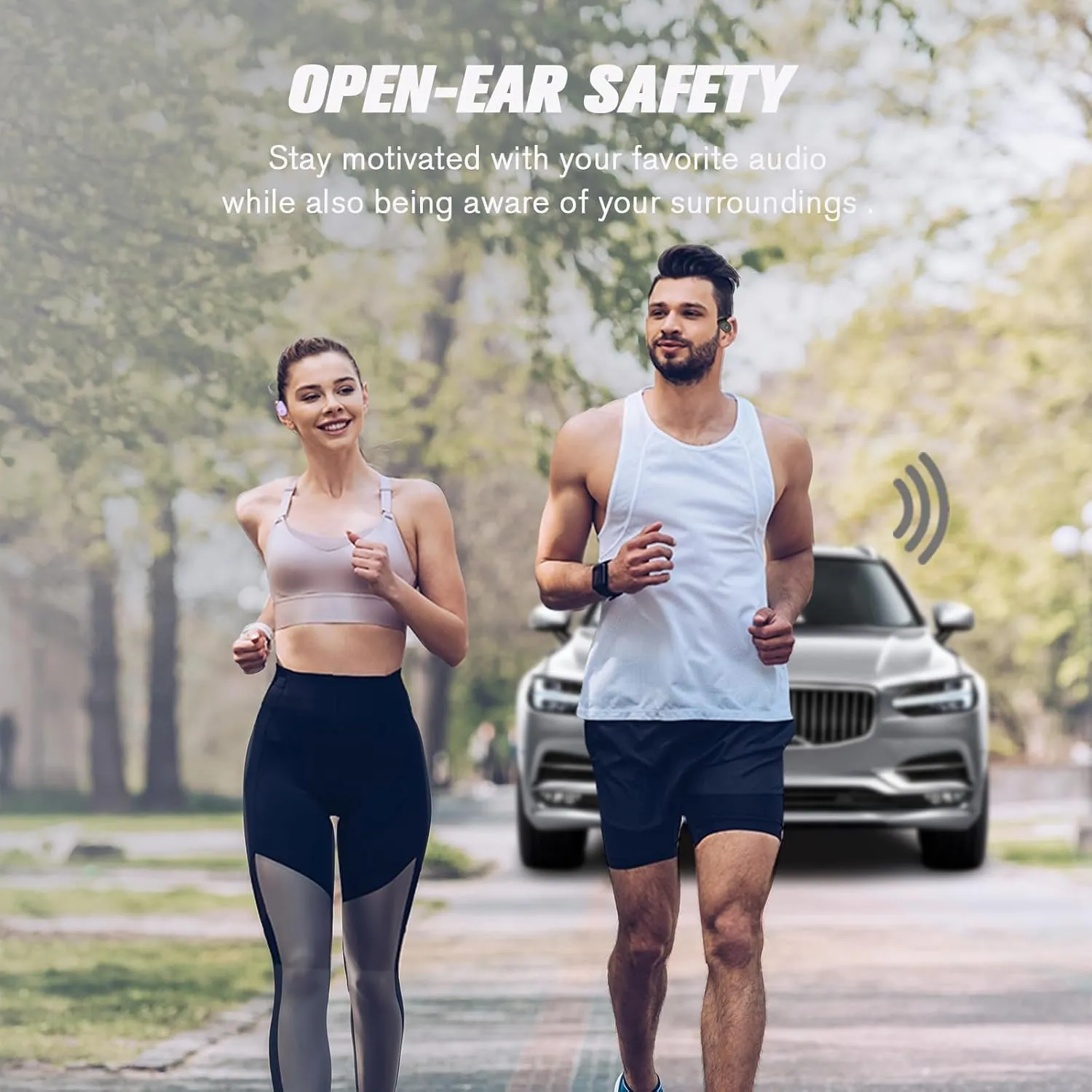 Out of Ear Open Ear Headphones Outside The Ear Wireless Ear Hanging Bluetooth Headset Ows Over The Ear Open Ear Buds Earbuds Outside The Ear Headphones Bone Air Conduction Earbuds Black