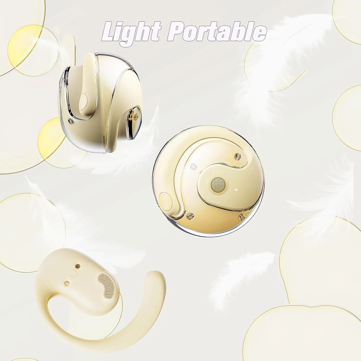 Out of Ear Open Ear Headphones Outside The Ear Wireless Ear Hanging Bluetooth Headset Ows Over The Ear Open Ear Buds Earbuds Outside The Ear Headphones Bone Air Conduction Earbuds Skin Tone