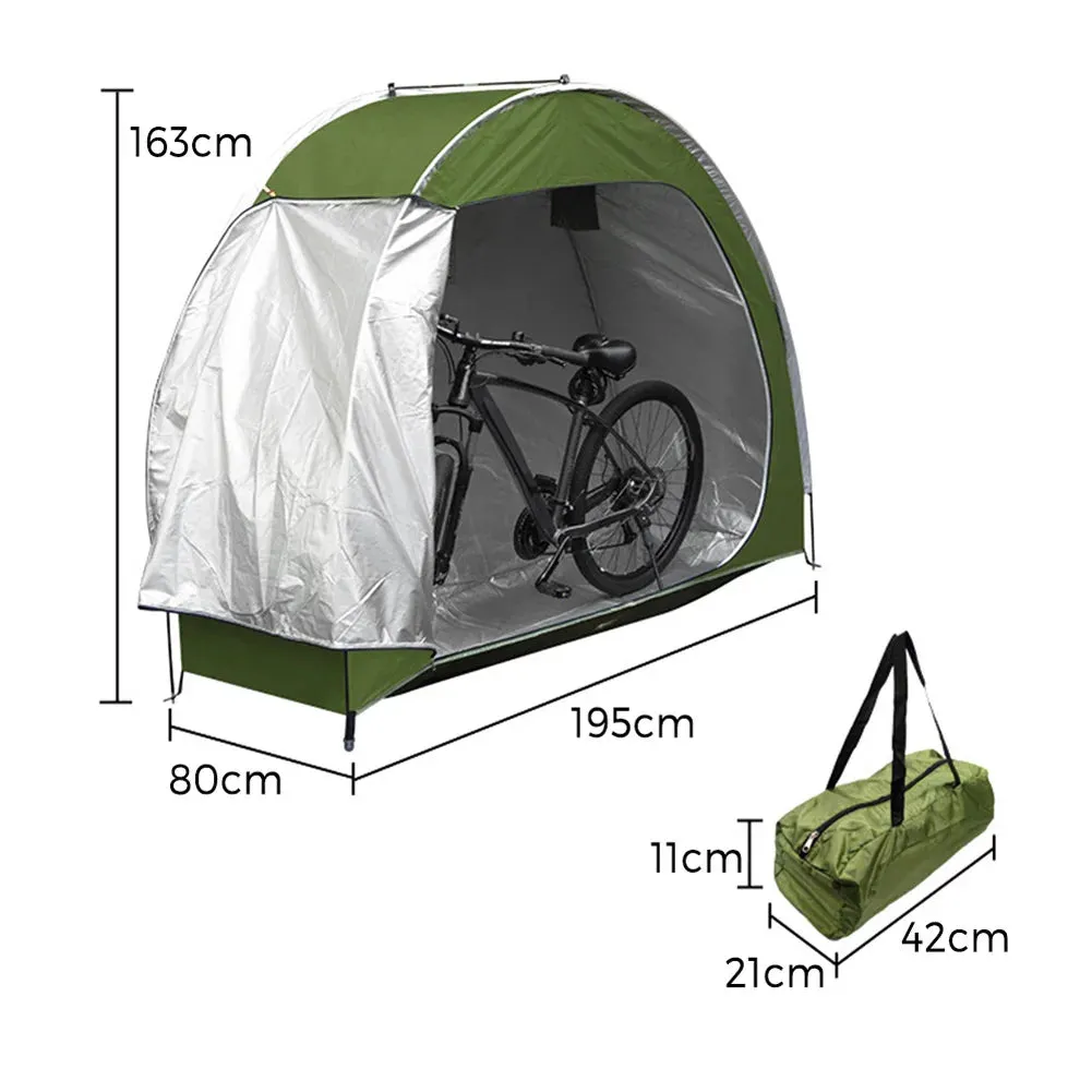 Outdoor Bike Tent Storage Shed Covers Waterproof & Sunproof Silver Coated 210D Oxford Bicycle Storage Shed For Garden