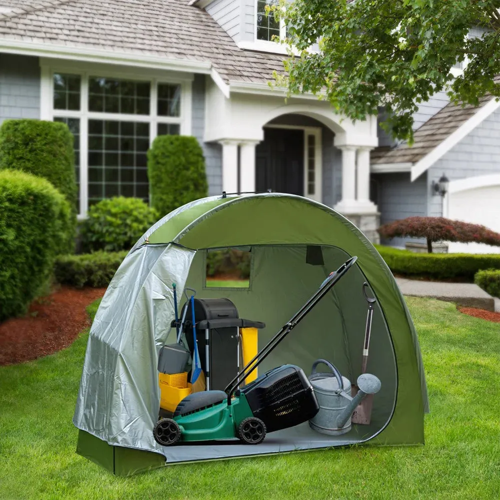 Outdoor Bike Tent Storage Shed Covers Waterproof & Sunproof Silver Coated 210D Oxford Bicycle Storage Shed For Garden
