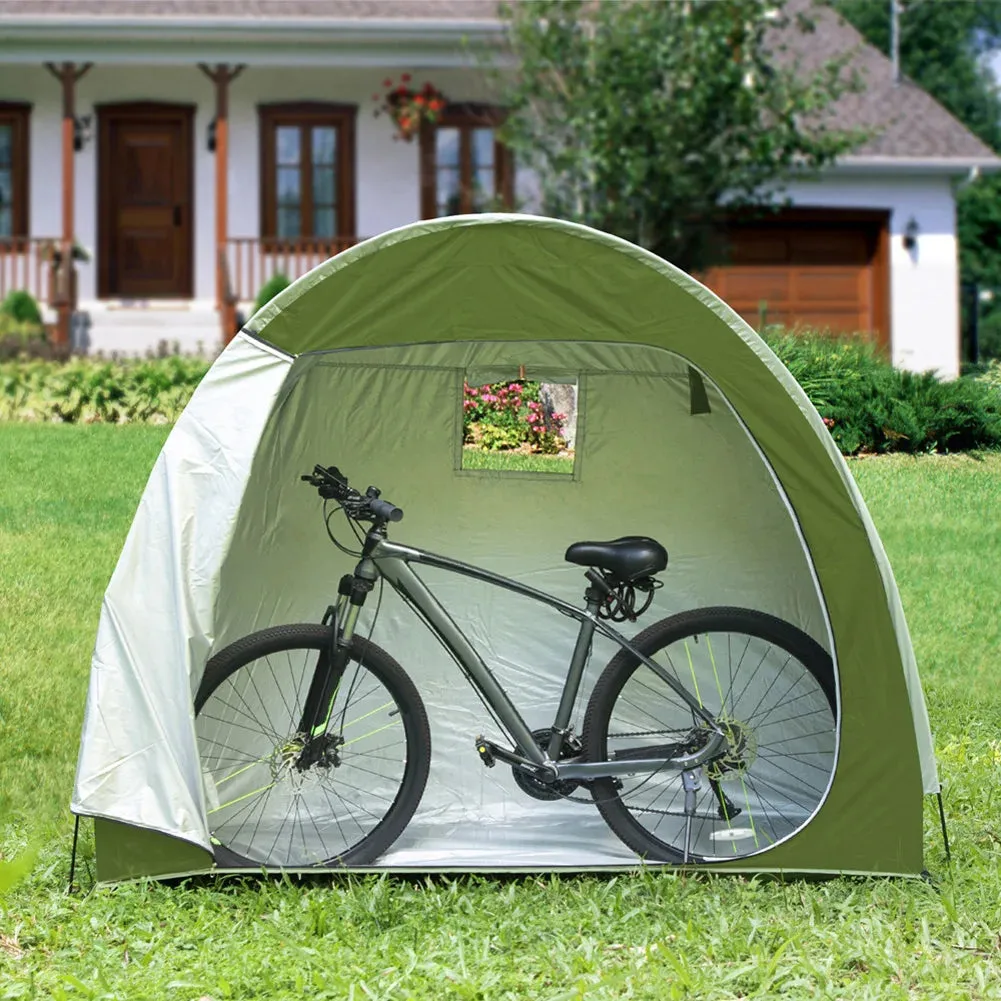 Outdoor Bike Tent Storage Shed Covers Waterproof & Sunproof Silver Coated 210D Oxford Bicycle Storage Shed For Garden