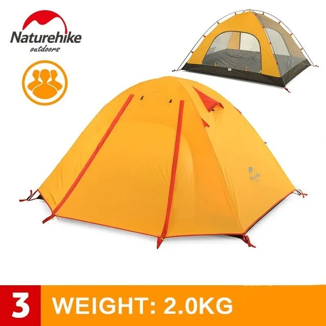 Outdoor Camping Aluminum Travel Tents Person NH 3-4 Excellent service Double New Tent Layer Tent Pole Camping Hike Digital NatureHike Arrived