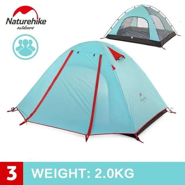 Outdoor Camping Aluminum Travel Tents Person NH 3-4 Excellent service Double New Tent Layer Tent Pole Camping Hike Digital NatureHike Arrived