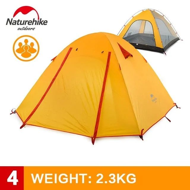 Outdoor Camping Aluminum Travel Tents Person NH 3-4 Excellent service Double New Tent Layer Tent Pole Camping Hike Digital NatureHike Arrived