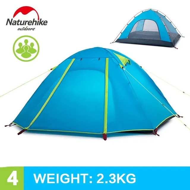 Outdoor Camping Aluminum Travel Tents Person NH 3-4 Excellent service Double New Tent Layer Tent Pole Camping Hike Digital NatureHike Arrived