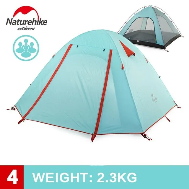 Outdoor Camping Aluminum Travel Tents Person NH 3-4 Excellent service Double New Tent Layer Tent Pole Camping Hike Digital NatureHike Arrived