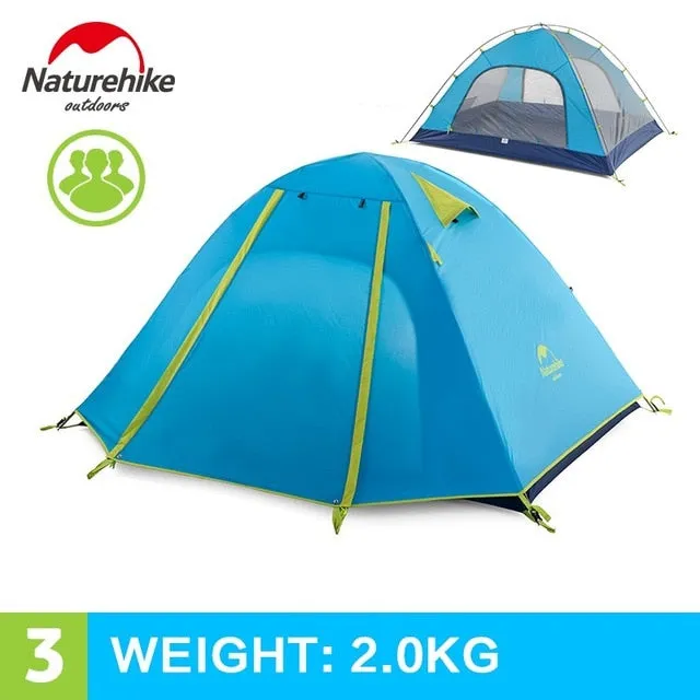 Outdoor Camping Aluminum Travel Tents Person NH 3-4 Excellent service Double New Tent Layer Tent Pole Camping Hike Digital NatureHike Arrived