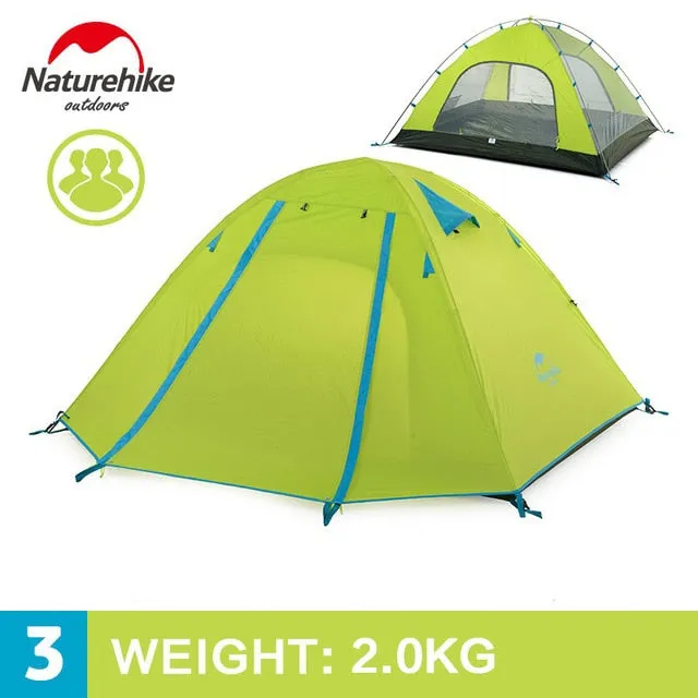 Outdoor Camping Aluminum Travel Tents Person NH 3-4 Excellent service Double New Tent Layer Tent Pole Camping Hike Digital NatureHike Arrived
