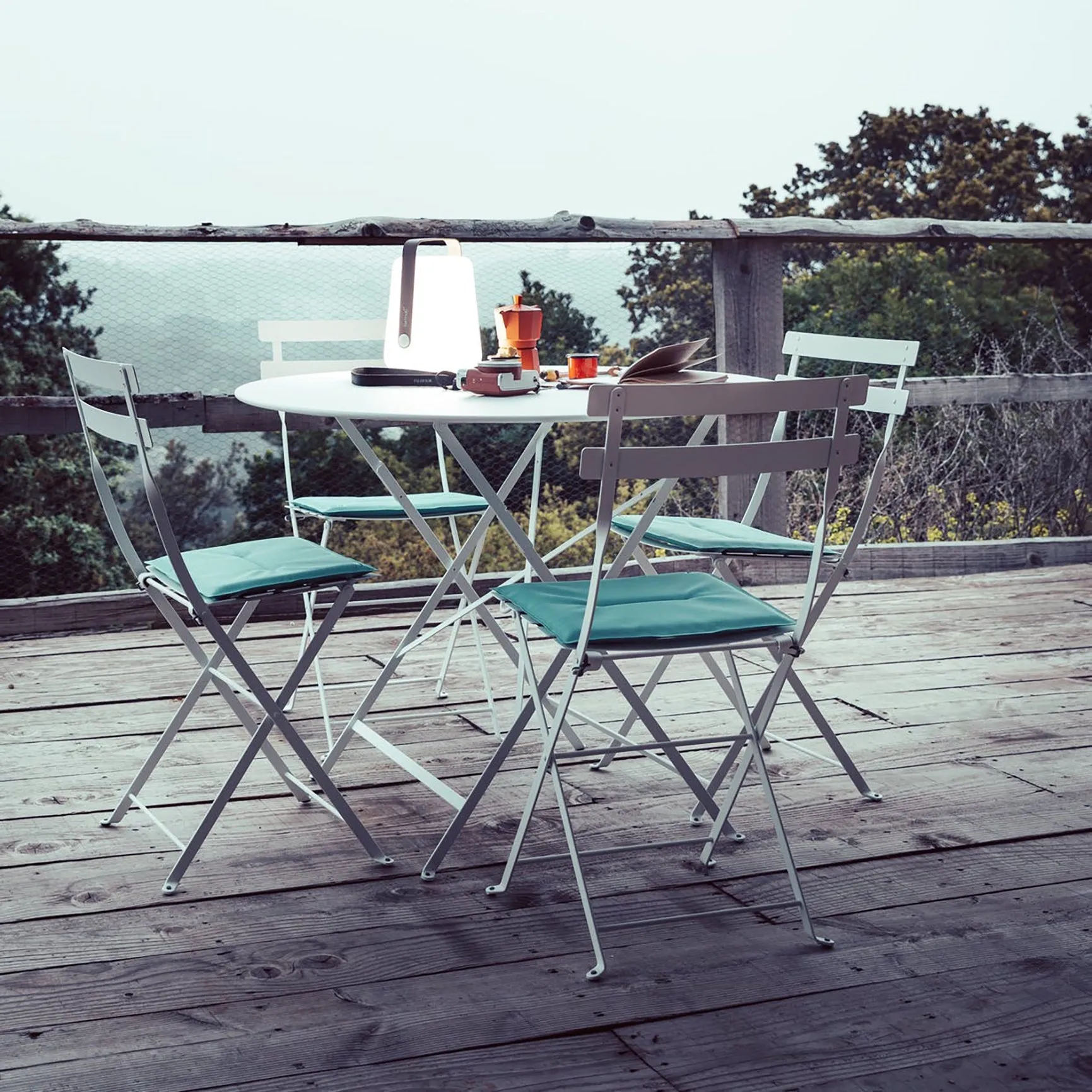 Outdoor chair cushion steel grey