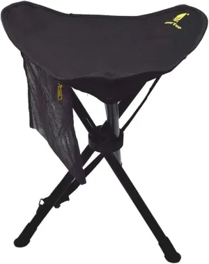 Outdoor Folding Chair Large Tripod Stool Slacker Chair with Mesh Pocket for Fishing Camping Hiking Folding (Color : Blue) (Black)