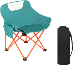 Outdoor portable ultra light high back chair, camping folding chair, fishing moon chair
