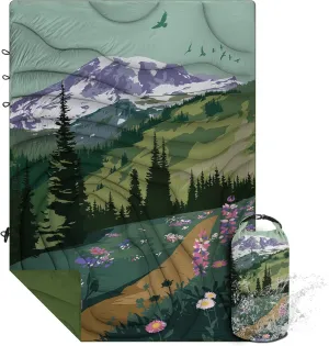 Outdoor Puffy Camping Blanket, Lightweight Windproof Warm Stadium Blanket, Packable Travel Camping Quilt for Cold Weather, Hiking, Backpacking, Sleeping, Hammock, Adventure 78"x 56"