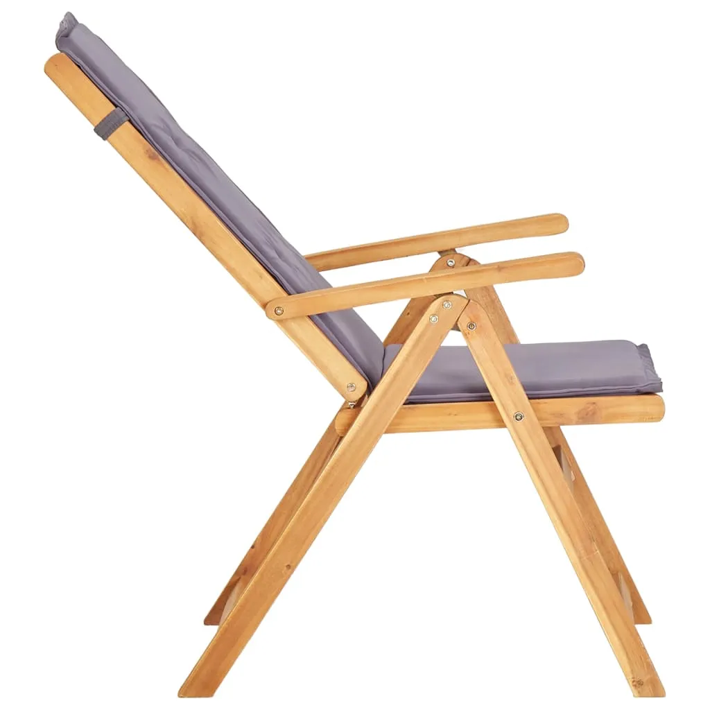 Outdoor Recliner Chairs 2 Pcs Patio Reclining Chair Solid Wood Acacia