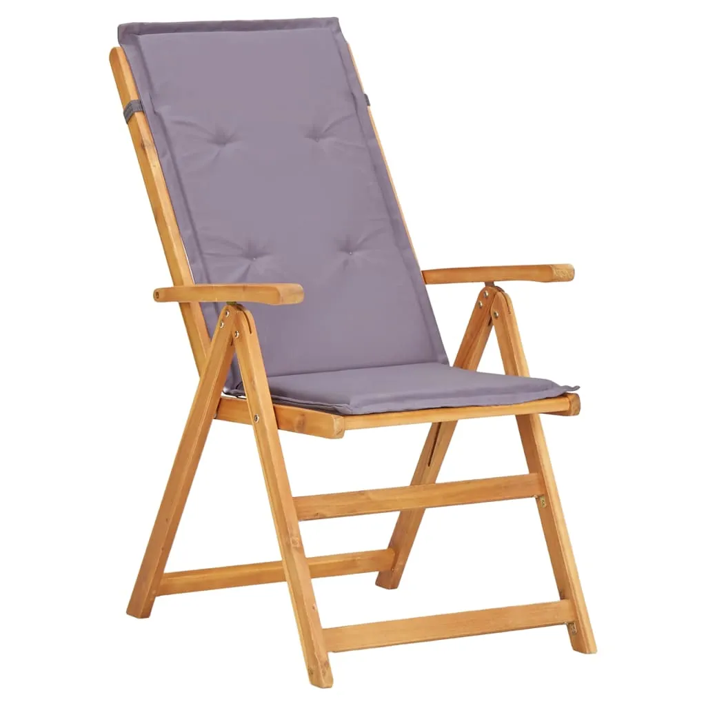 Outdoor Recliner Chairs 2 Pcs Patio Reclining Chair Solid Wood Acacia