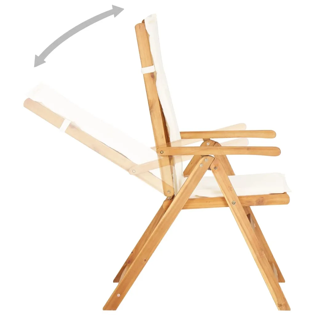 Outdoor Recliner Chairs 2 Pcs Patio Reclining Chair Solid Wood Acacia