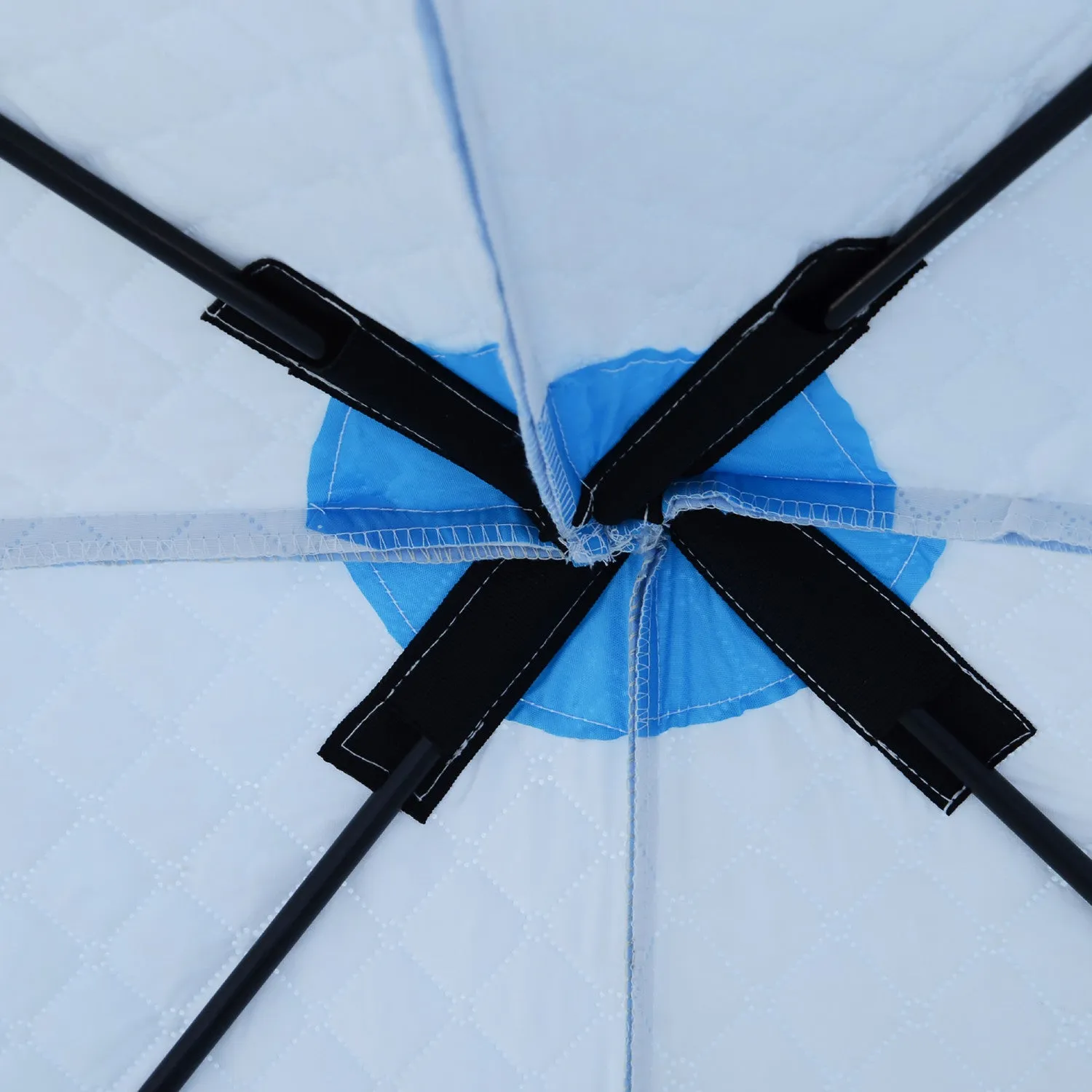 Outsunny 8-person Pop-up Ice Fishing Tent, Insulated Ice Fishing Shelter With Ventilation Windows, D|Tente De Peche Sur Glace Outsunny Portable Pour 8 Personnes Avec Abri De Glace Escamotable Avec Fene
