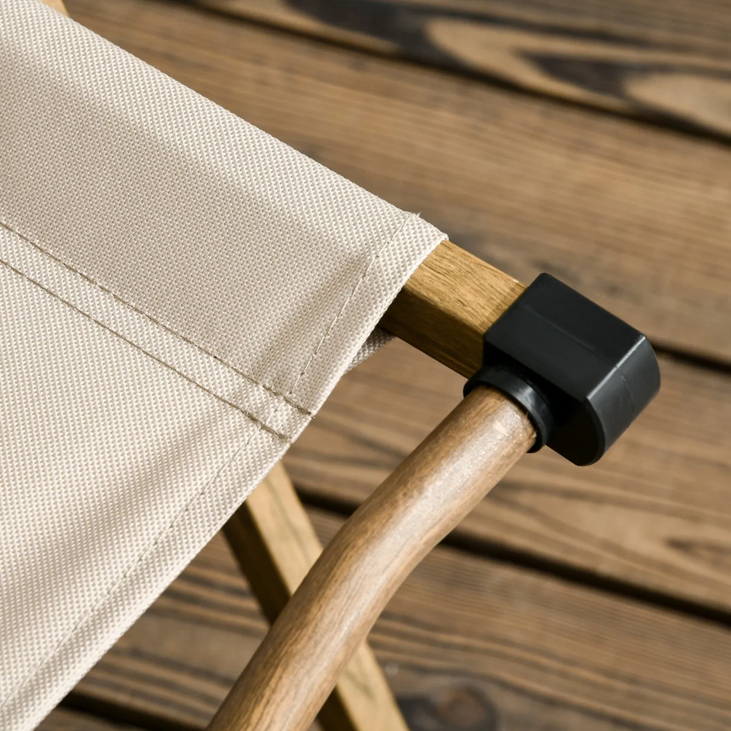 Outsunny Folding Camping Chair, Portable Armchair, Khaki