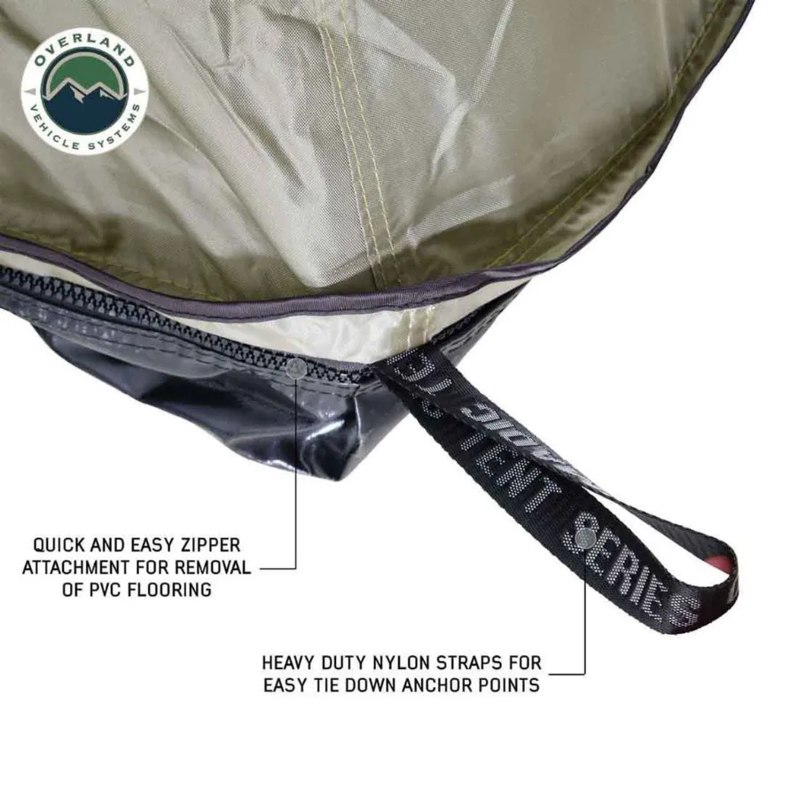 OVS HD Nomadic 2 Roof Top Tent Annex Green Base With Black Floor & Travel Cover