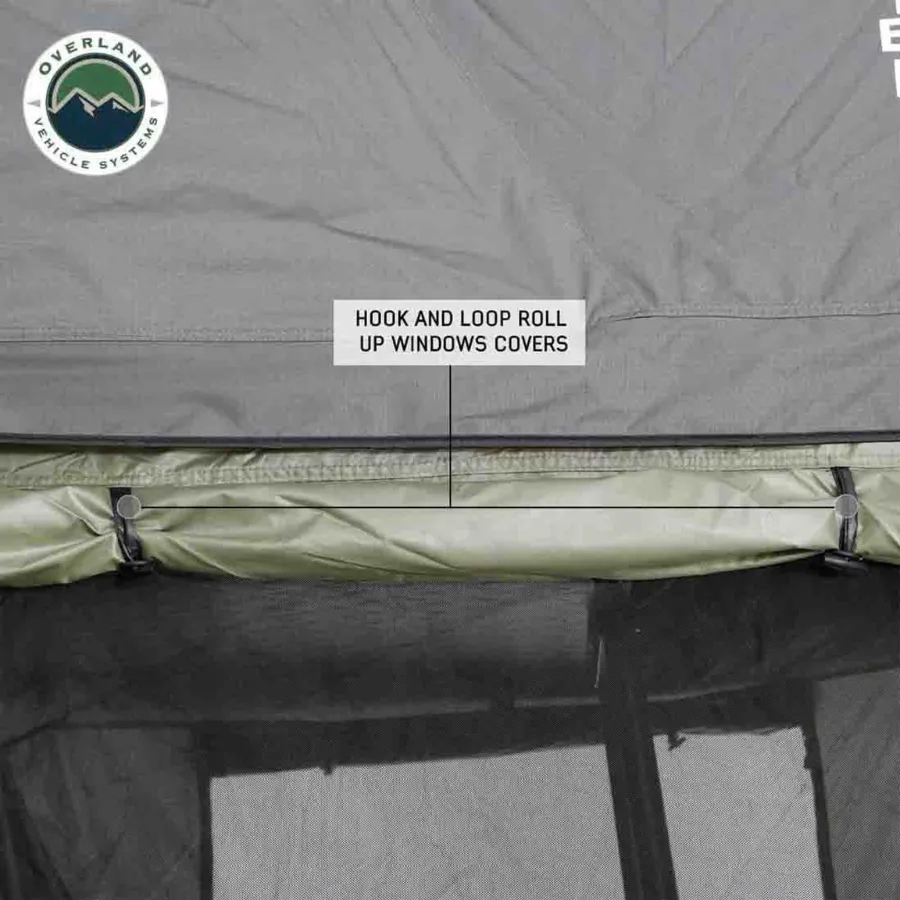 OVS HD Nomadic 2 Roof Top Tent Annex Green Base With Black Floor & Travel Cover