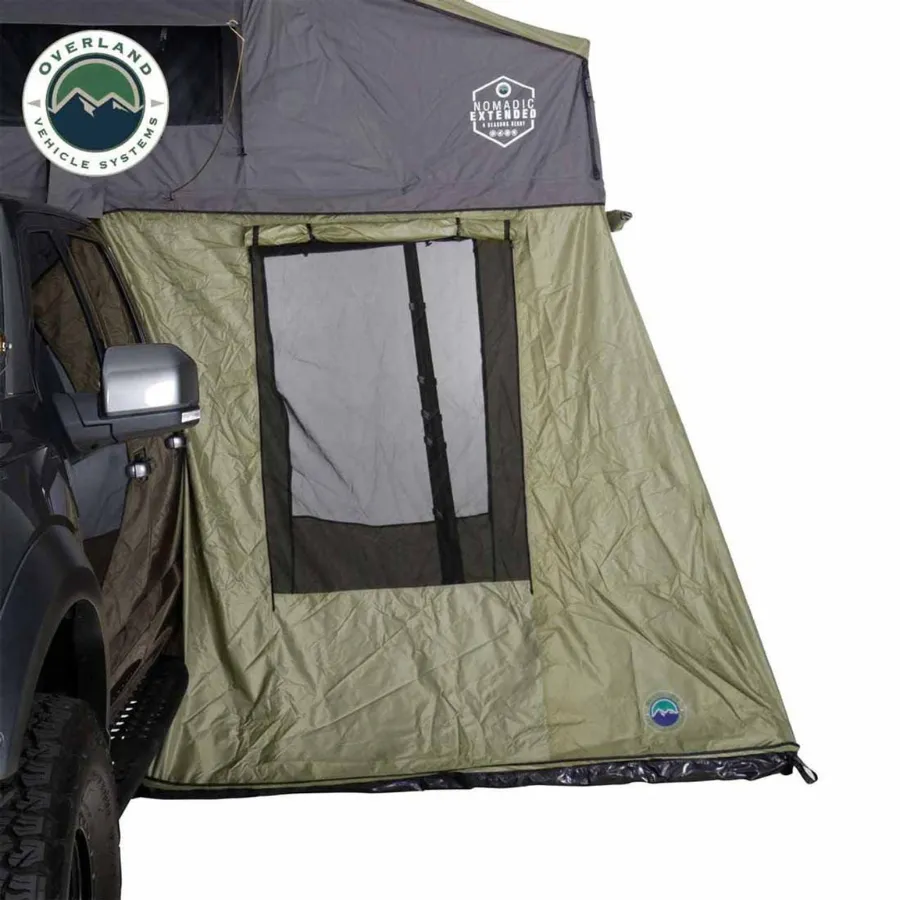 OVS HD Nomadic 2 Roof Top Tent Annex Green Base With Black Floor & Travel Cover