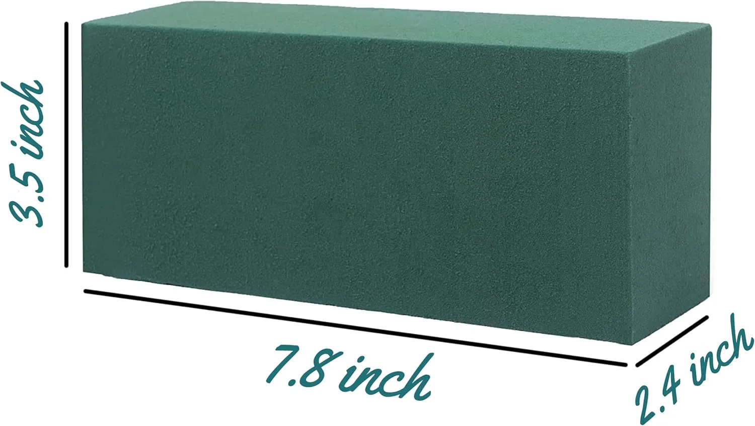 Pack of 8 Dry and Wet Floral Foam Blocks for Fresh and Artificial Flowers, Each (7.8” L x 3.5” W x 2.4” H), for Wedding, Birthdays, Home, Office, and Garden Decorations