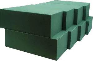 Pack of 8 Dry and Wet Floral Foam Blocks for Fresh and Artificial Flowers, Each (7.8” L x 3.5” W x 2.4” H), for Wedding, Birthdays, Home, Office, and Garden Decorations