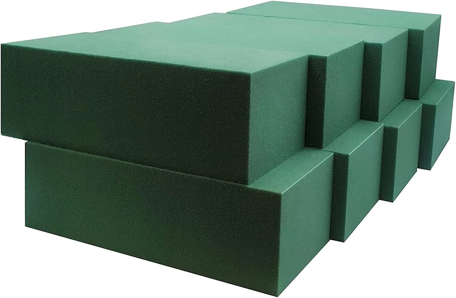 Pack of 8 Dry and Wet Floral Foam Blocks for Fresh and Artificial Flowers, Each (7.8” L x 3.5” W x 2.4” H), for Wedding, Birthdays, Home, Office, and Garden Decorations