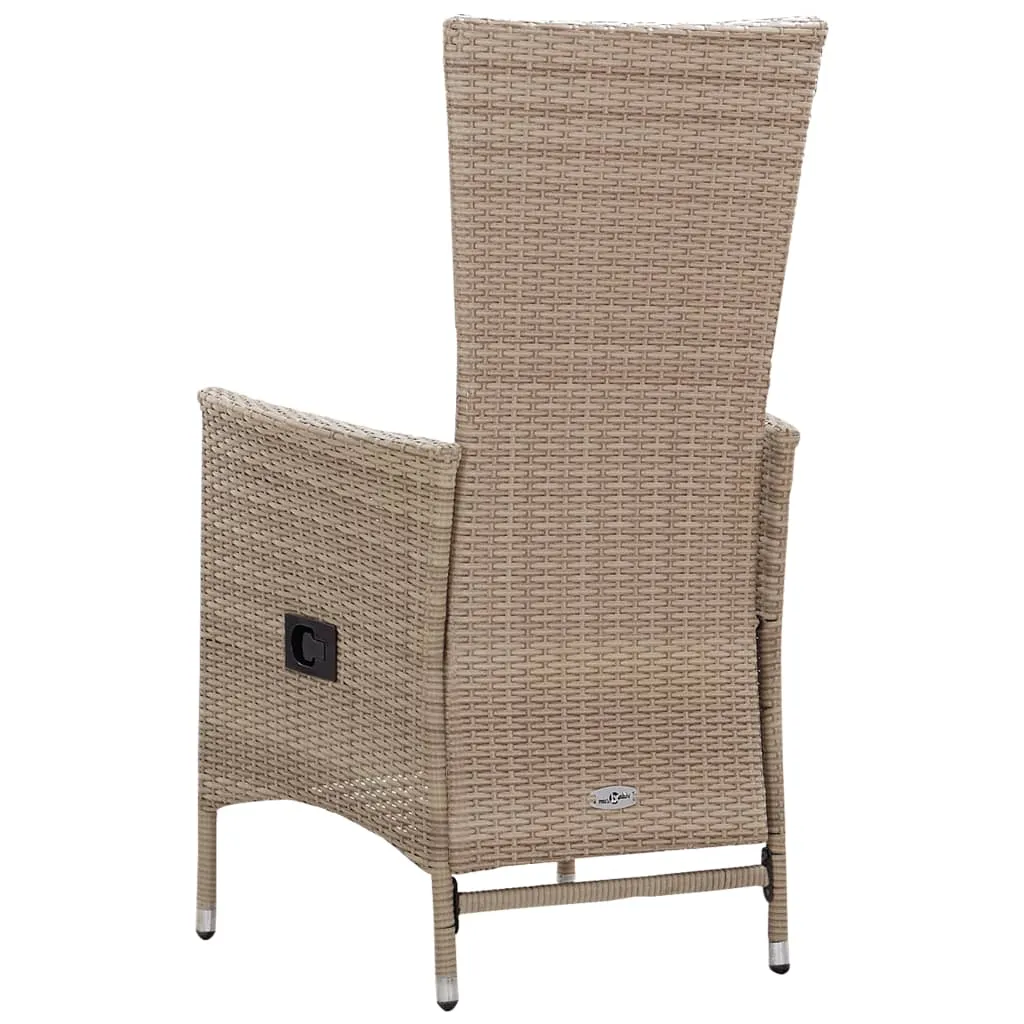 Patio Chairs 2 Pcs Patio Rattan Dining Chair with Cushions Poly Rattan