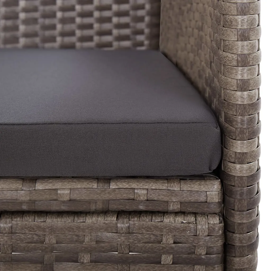 Patio Chairs 2 Pcs Patio Rattan Dining Chair with Cushions Poly Rattan