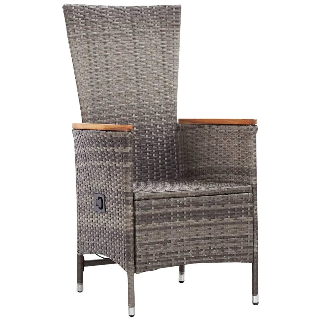 Patio Chairs 2 Pcs Patio Rattan Dining Chair with Cushions Poly Rattan