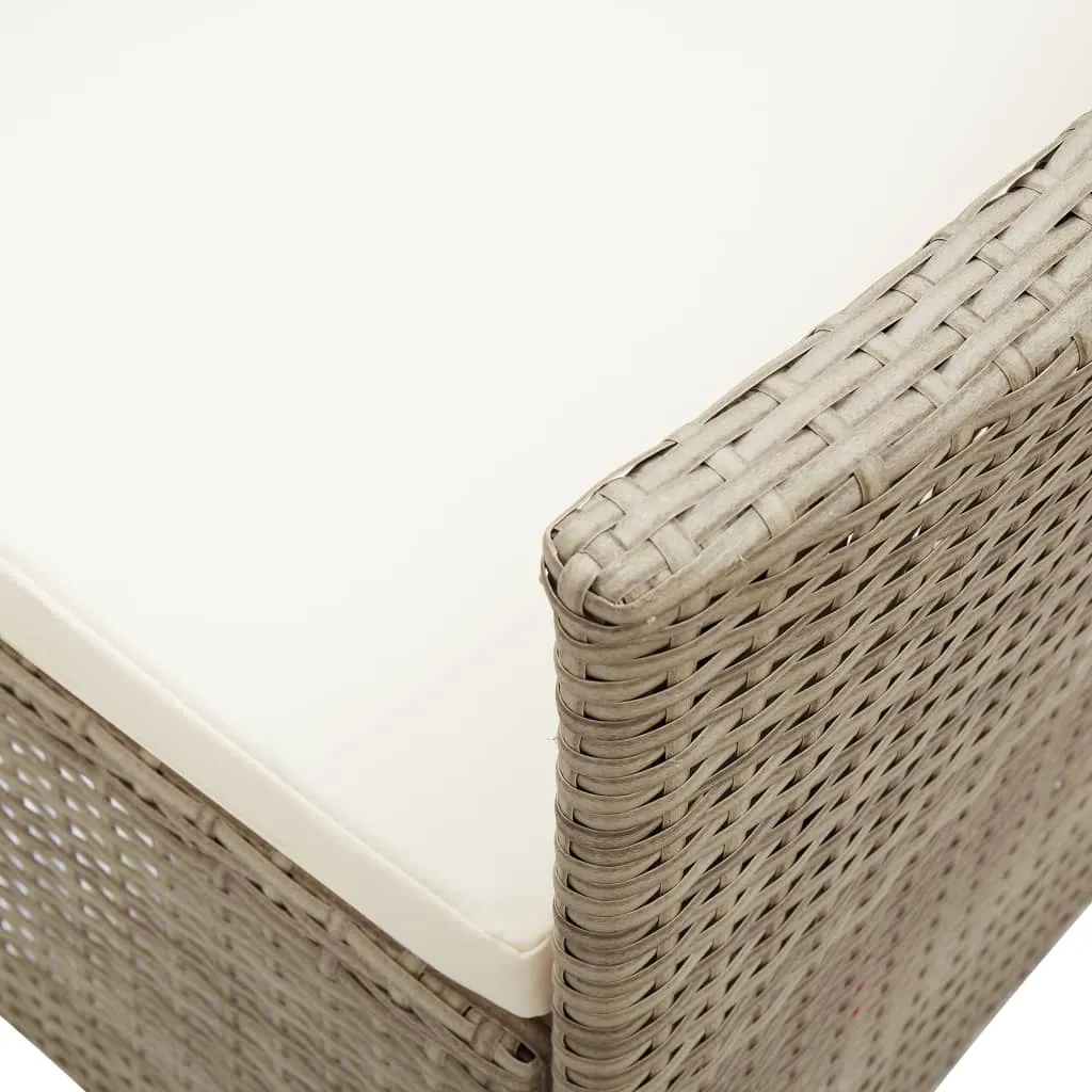 Patio Chairs 2 Pcs Patio Rattan Dining Chair with Cushions Poly Rattan