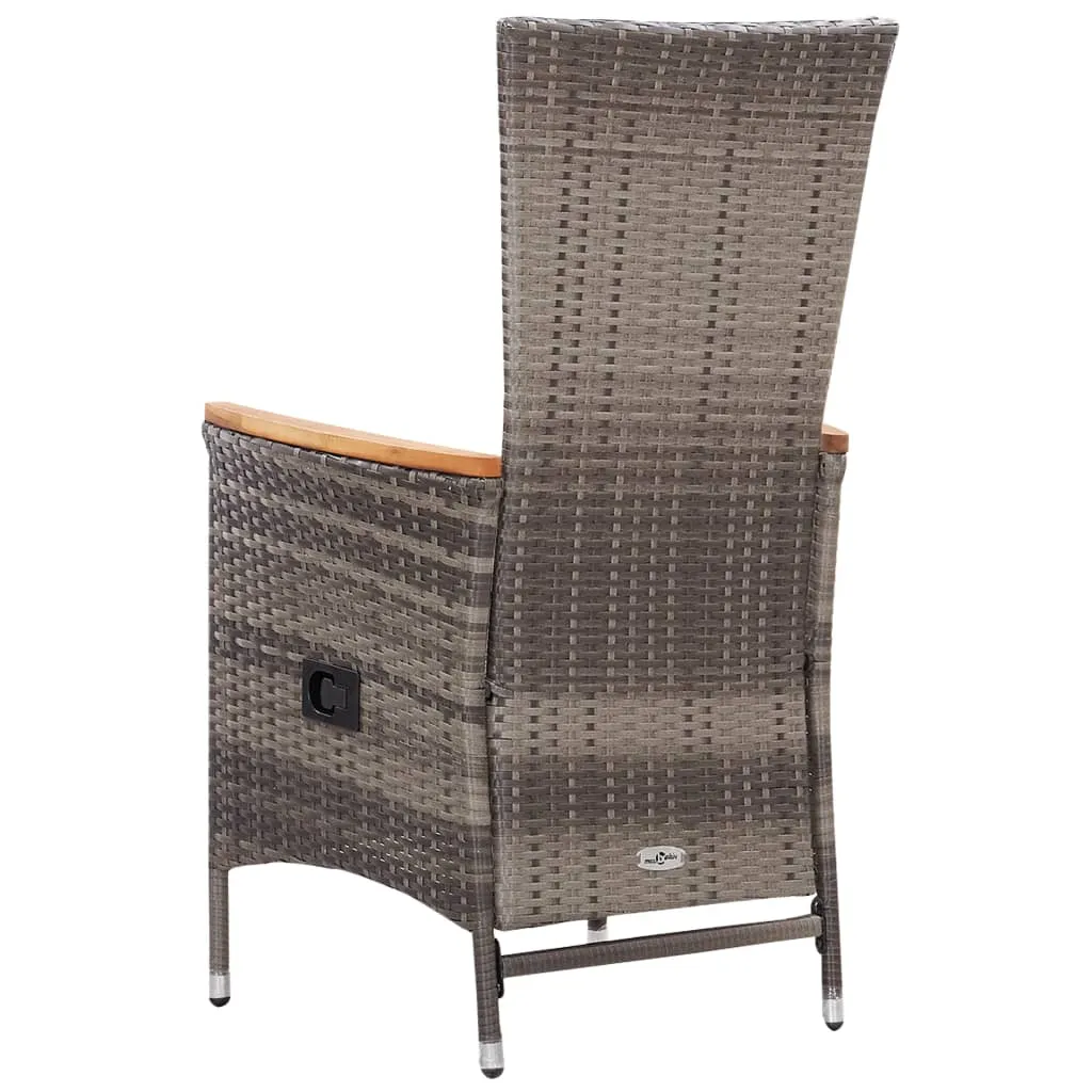 Patio Chairs 2 Pcs Patio Rattan Dining Chair with Cushions Poly Rattan