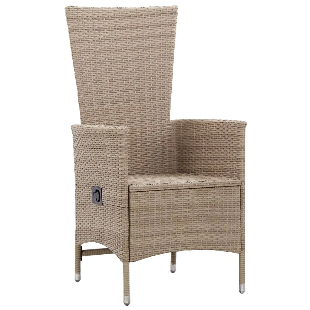 Patio Chairs 2 Pcs Patio Rattan Dining Chair with Cushions Poly Rattan
