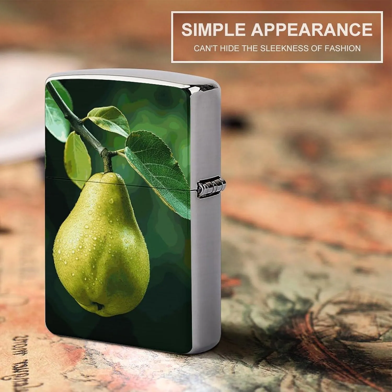 Pears on The TreeLighter Case Waterproof Lighter Sleeve Lighters Protective Cover with Graffiti Design