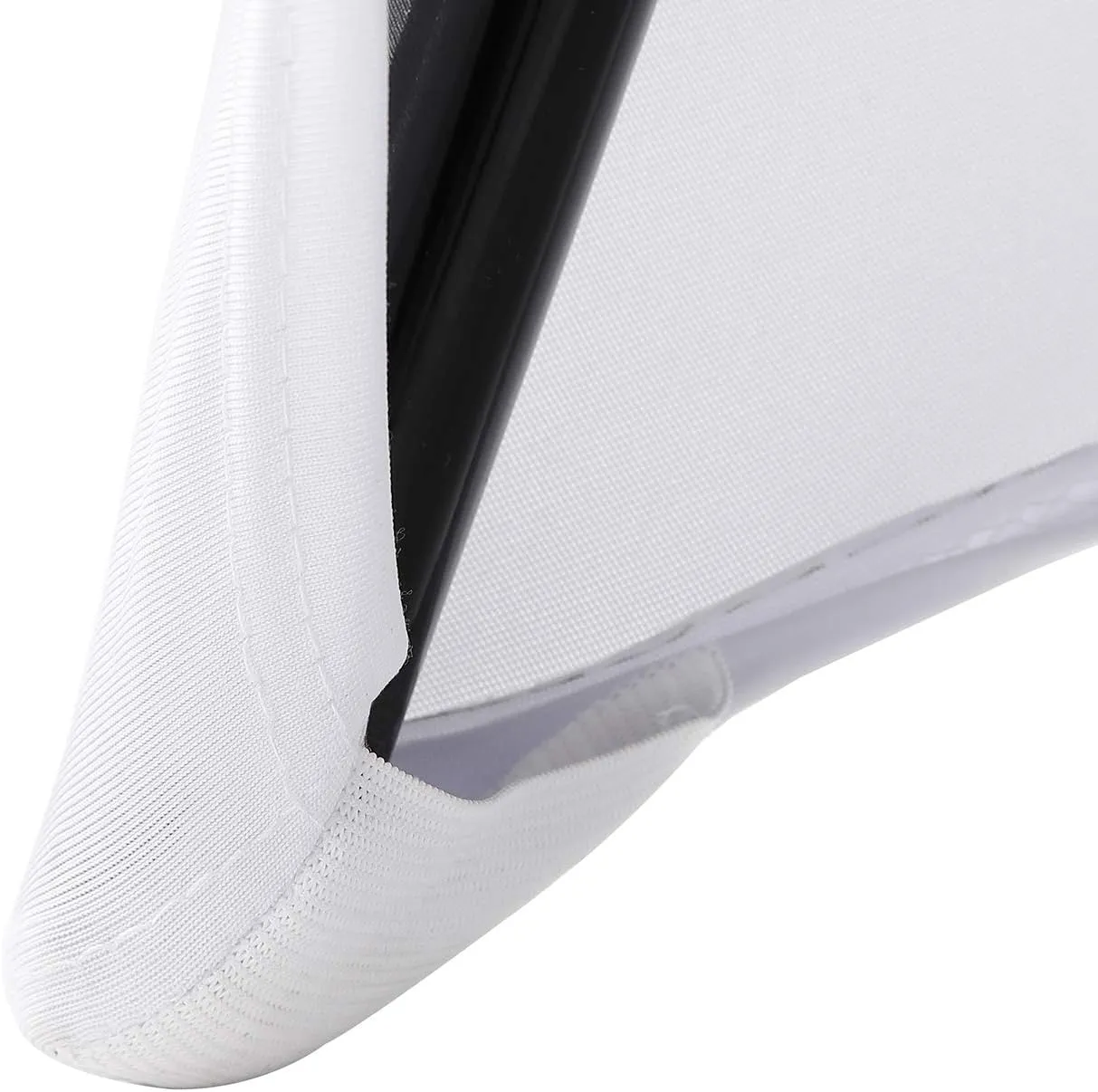 Peomeise Stretch Spandex Folding Chair Cover for Wedding Party Dining Banquet Event (White,12pcs)