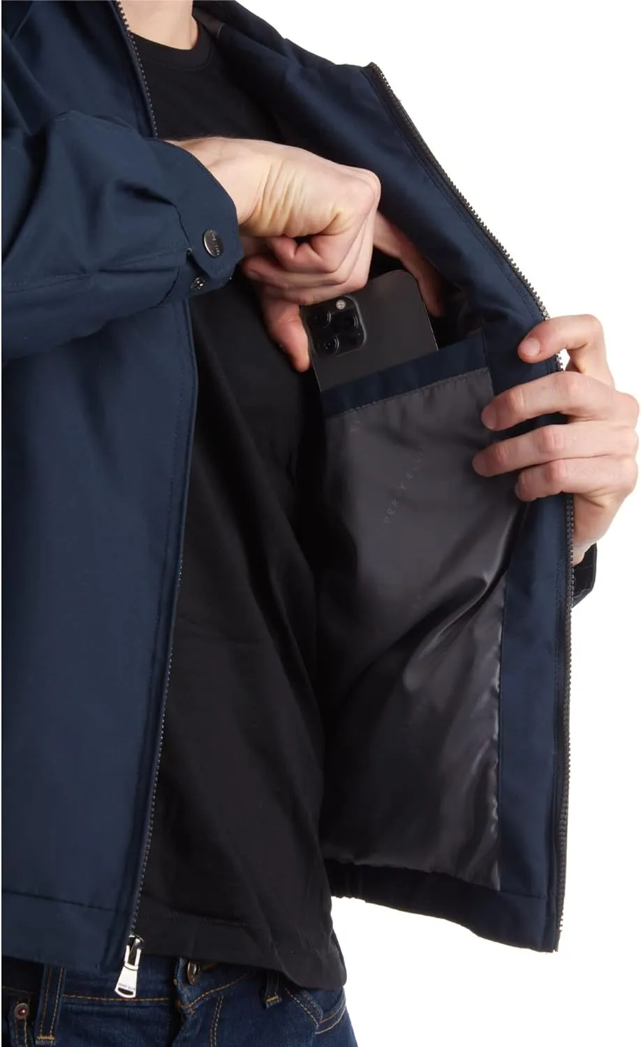 Perry Ellis Golf Jacket – Microfiber Lightweight Jacket Waterproof Full Zip Golf Windbreaker For Men (Sizes S–3XL)
