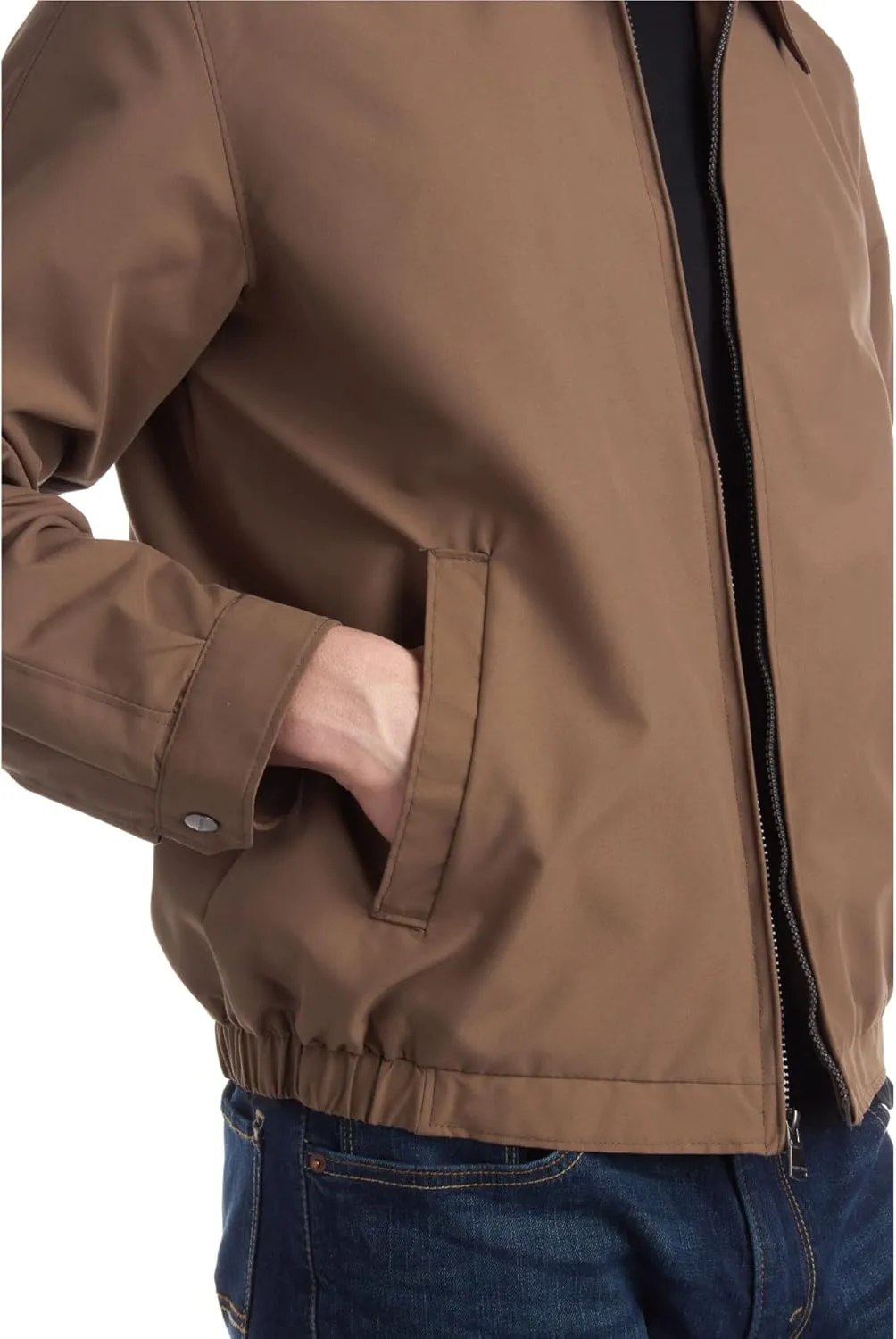 Perry Ellis Golf Jacket – Microfiber Lightweight Jacket Waterproof Full Zip Golf Windbreaker For Men (Sizes S–3XL)