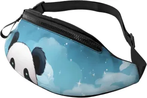 Pink Panda Fanny Pack for Man Women Waist Bag Adjustable Belt Casual Chest Bag Bum Bags for Travel Sports Running Hiking Waist Packs