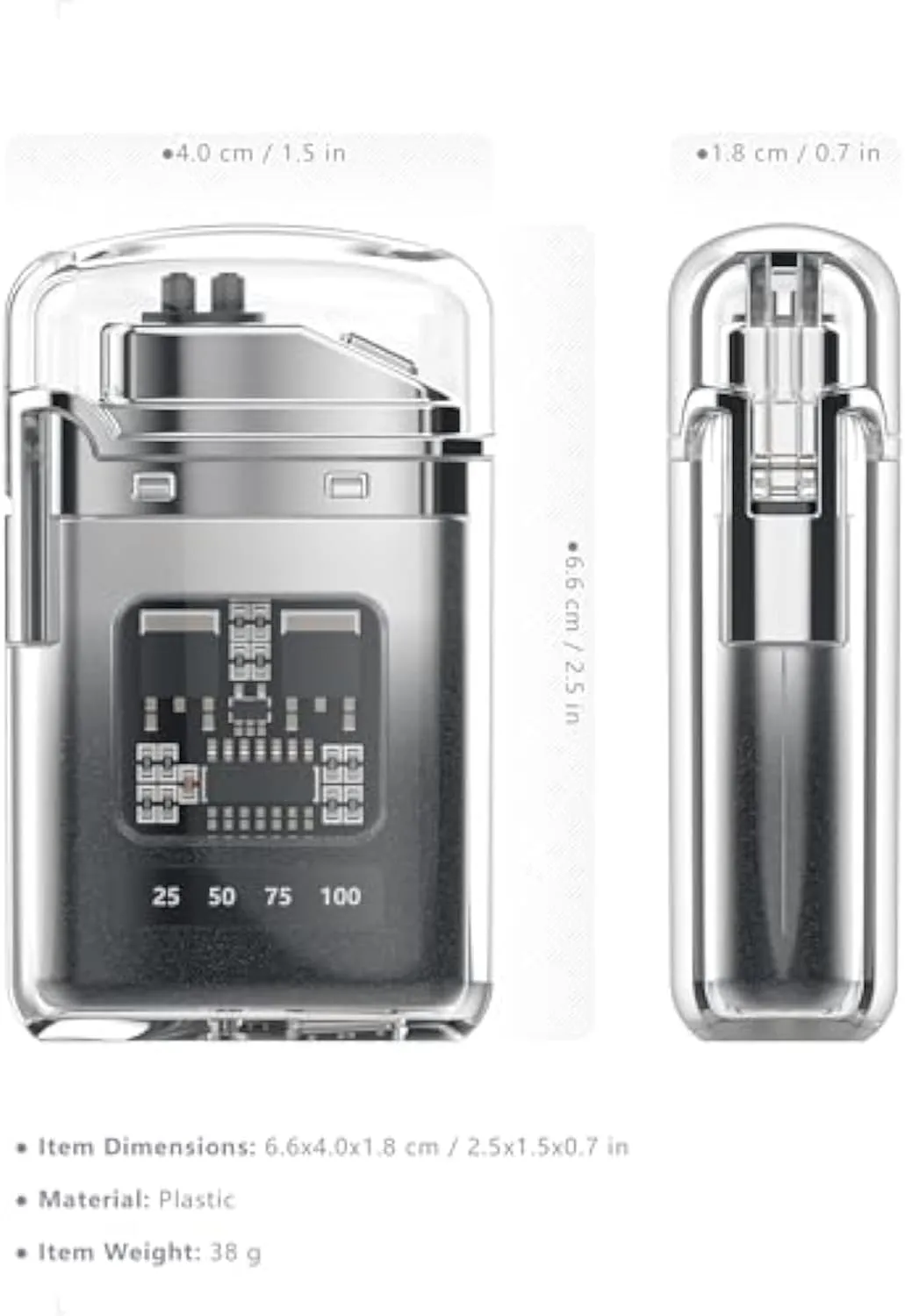 Plasma Dual Arc Light Lighter, Rechargeable Electric Lighter with USB Charging,Outdoor Waterproof Flameless Lighter for Hiking, Camping, Adventure, Survival Tactical Gear(Black)