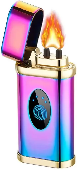 Plasma Electric Arc Lighters Rechargeable USB Lighter Flameless Portable Pocket Cigarette Lgnition with LED Battery Indicator(Multicolor)