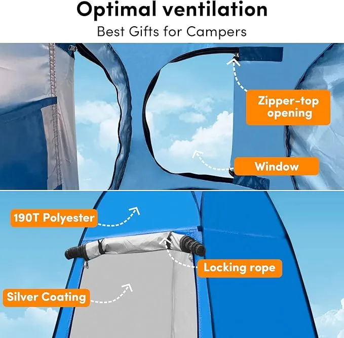 Pop Up Privacy Tent Shower Tent Changing Tent Portable Outdoor Camping Bathroom Toilet Tent Changing Dressing Room Privacy Shelters Room for Hiking and Beach Sun Shelter Picnic Fishing- Waterproof