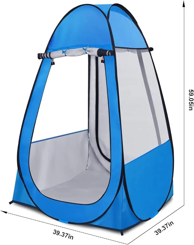 Pop Up Tent, Clear Outdoor Tents Sports Fishing, Rainproof and Windproof Beach Tent for Camping, Lightweight and Sturdy, Easy Set Up, UPF 50  Portable Folding tent 39" x 59"